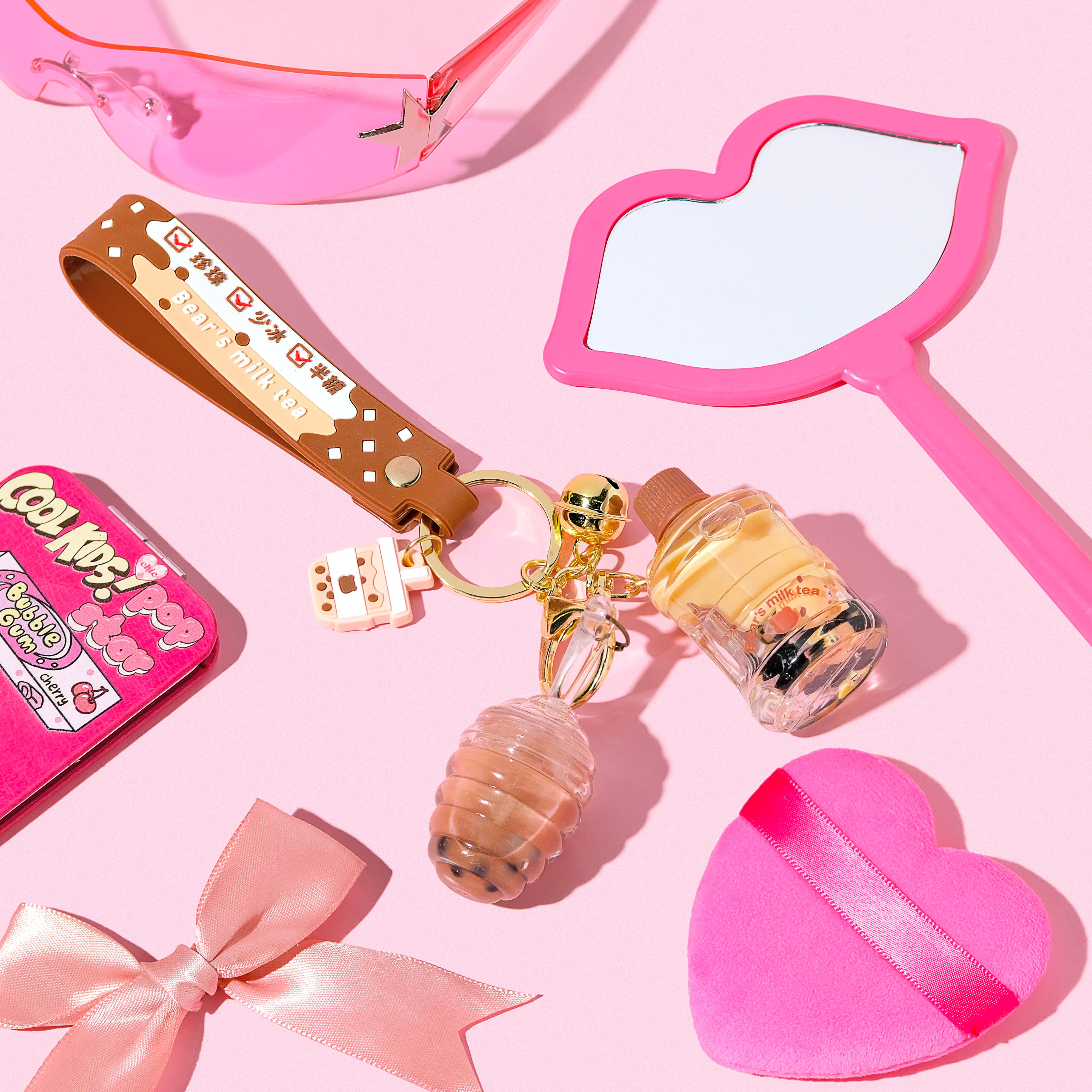 Chocolate Boba Keychain