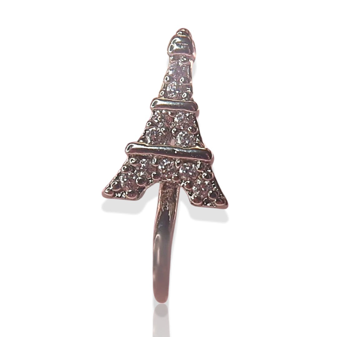 Silver Eiffel Tower Clip-On Nose Ring